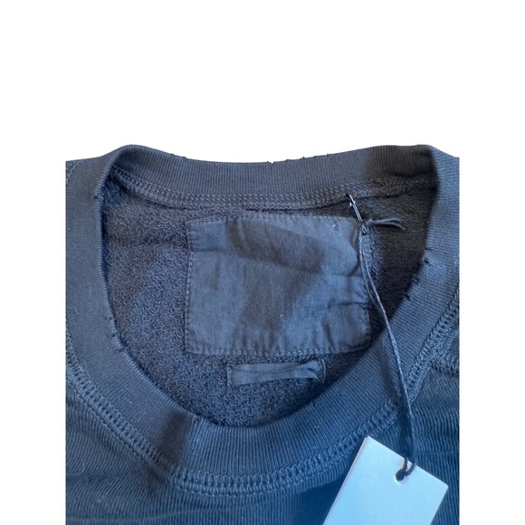 Unsubscribed faded black Fleece Sweatshirt Long Sleeve Crewneck Top Pullover NWT - Picture 3 of 8